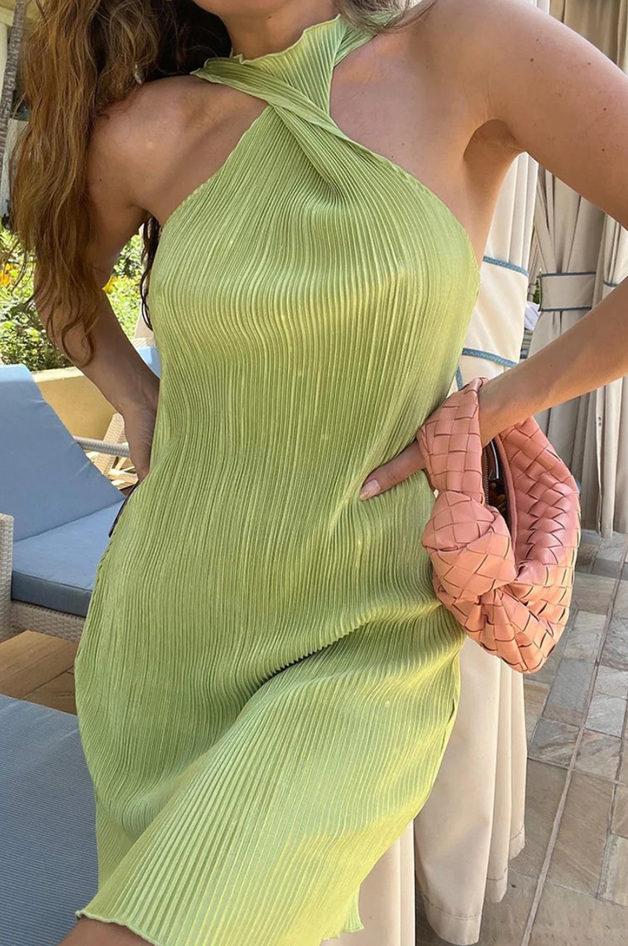 Babette Twist Plisse Dress