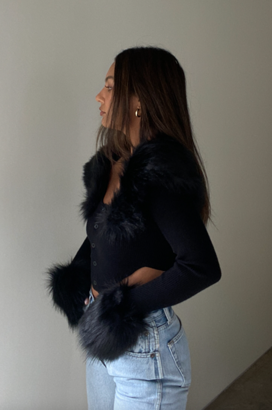 Montreal Faux Fur Knit Bolero