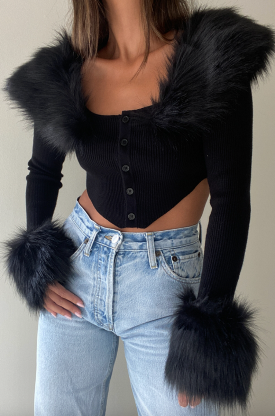 Montreal Faux Fur Knit Bolero