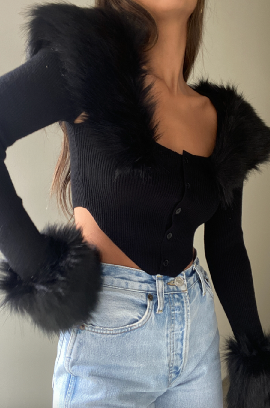 Montreal Faux Fur Knit Bolero