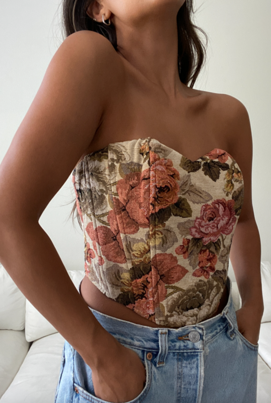 Sweet Nothings Jacquard Bustier Top