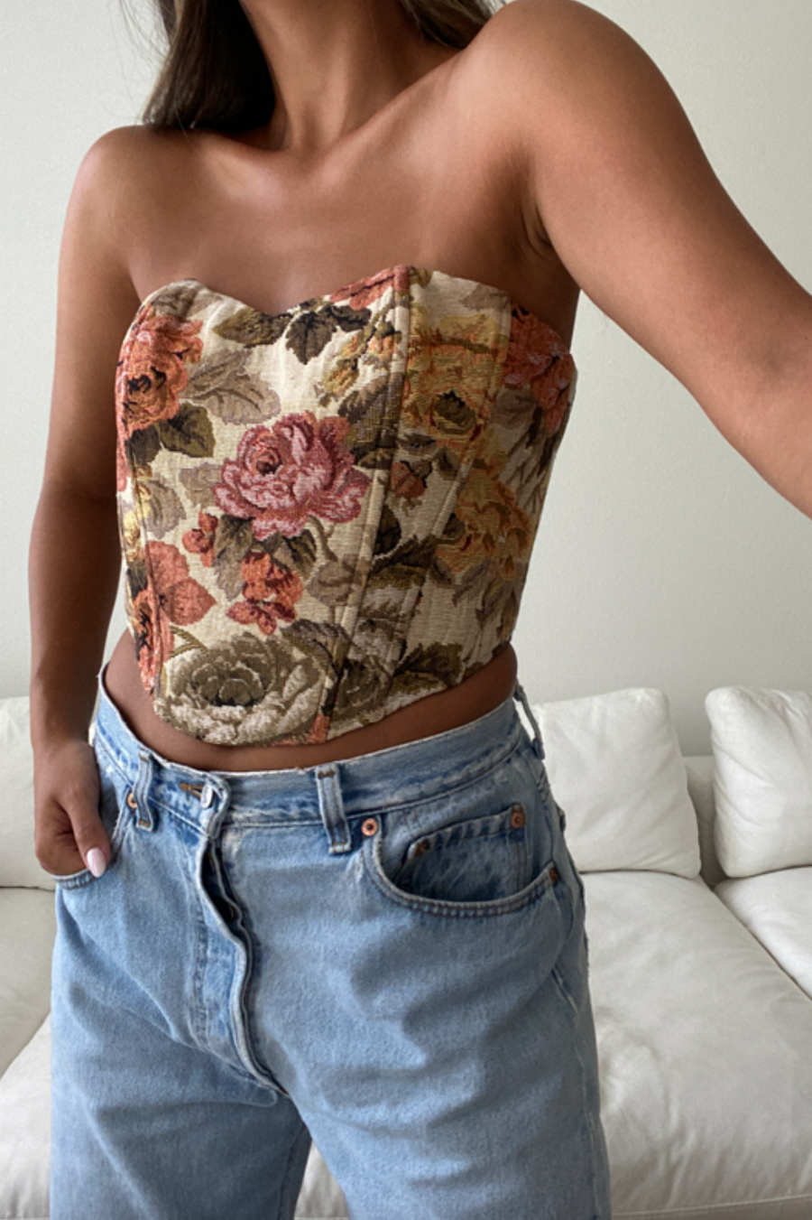 Sweet Nothings Jacquard Bustier Top