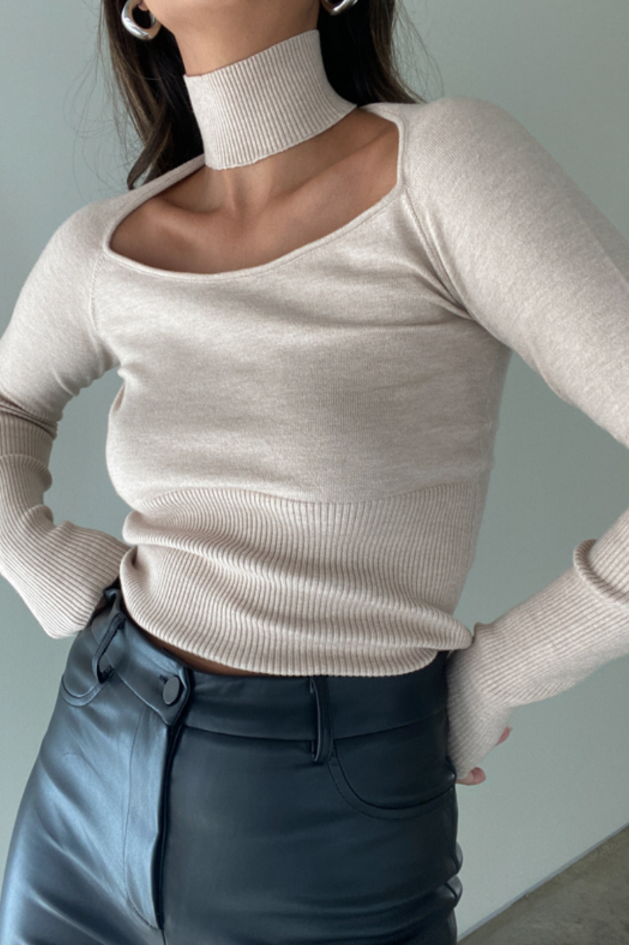 Best Behavior Cutout Knit Top