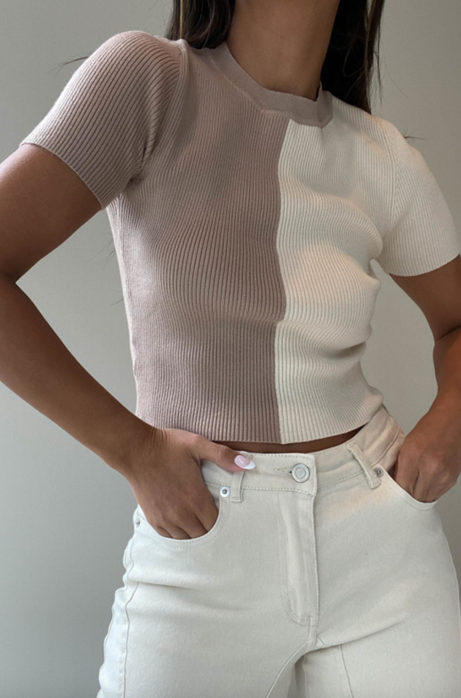 Cold Brew Crew Colorblock Knit Top