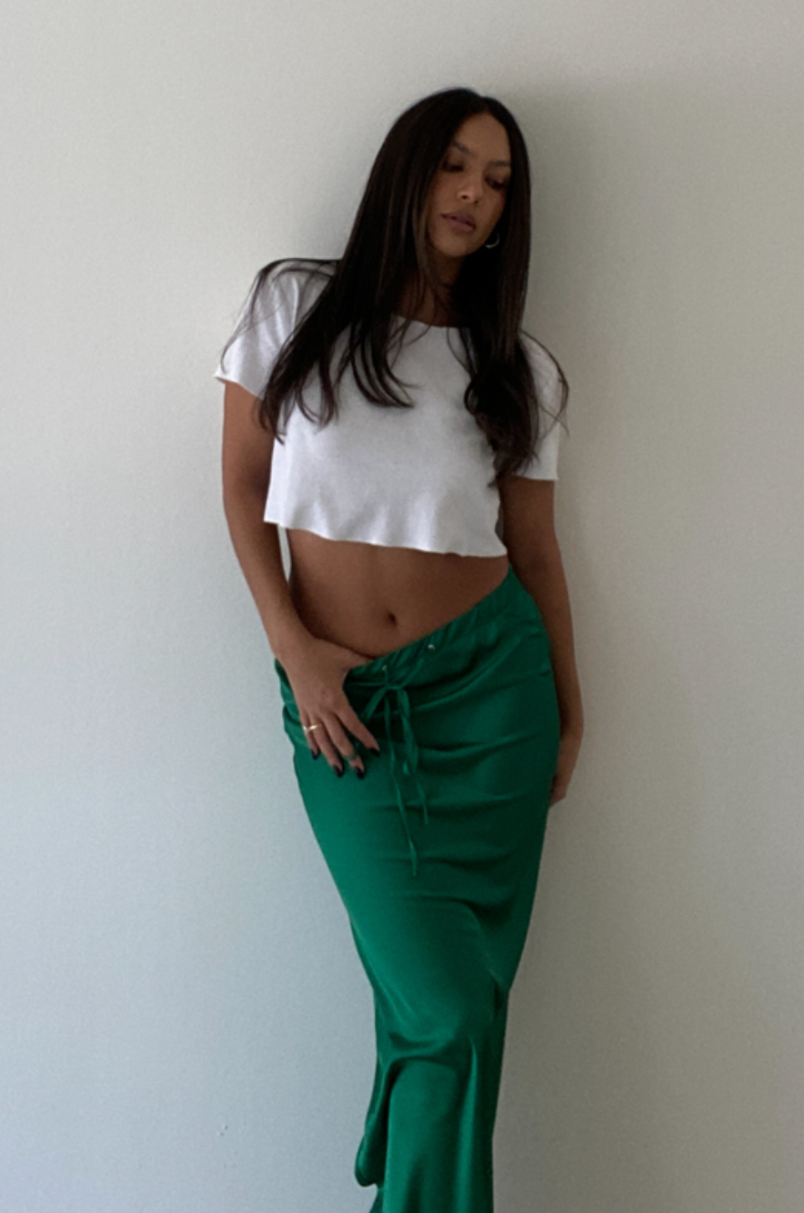 Bad Habits Satin Maxi Skirt