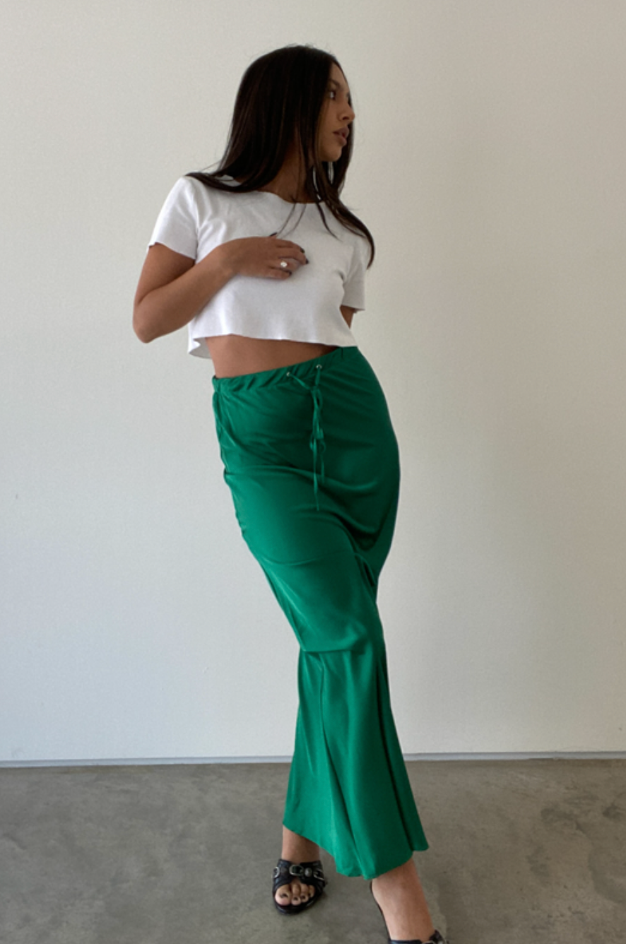 Bad Habits Satin Maxi Skirt
