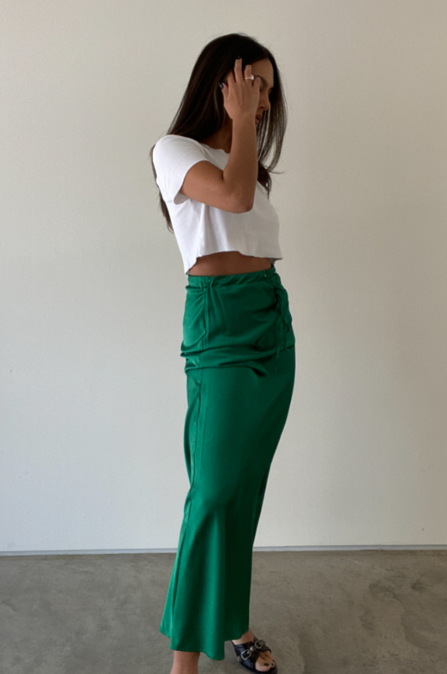 Bad Habits Satin Maxi Skirt