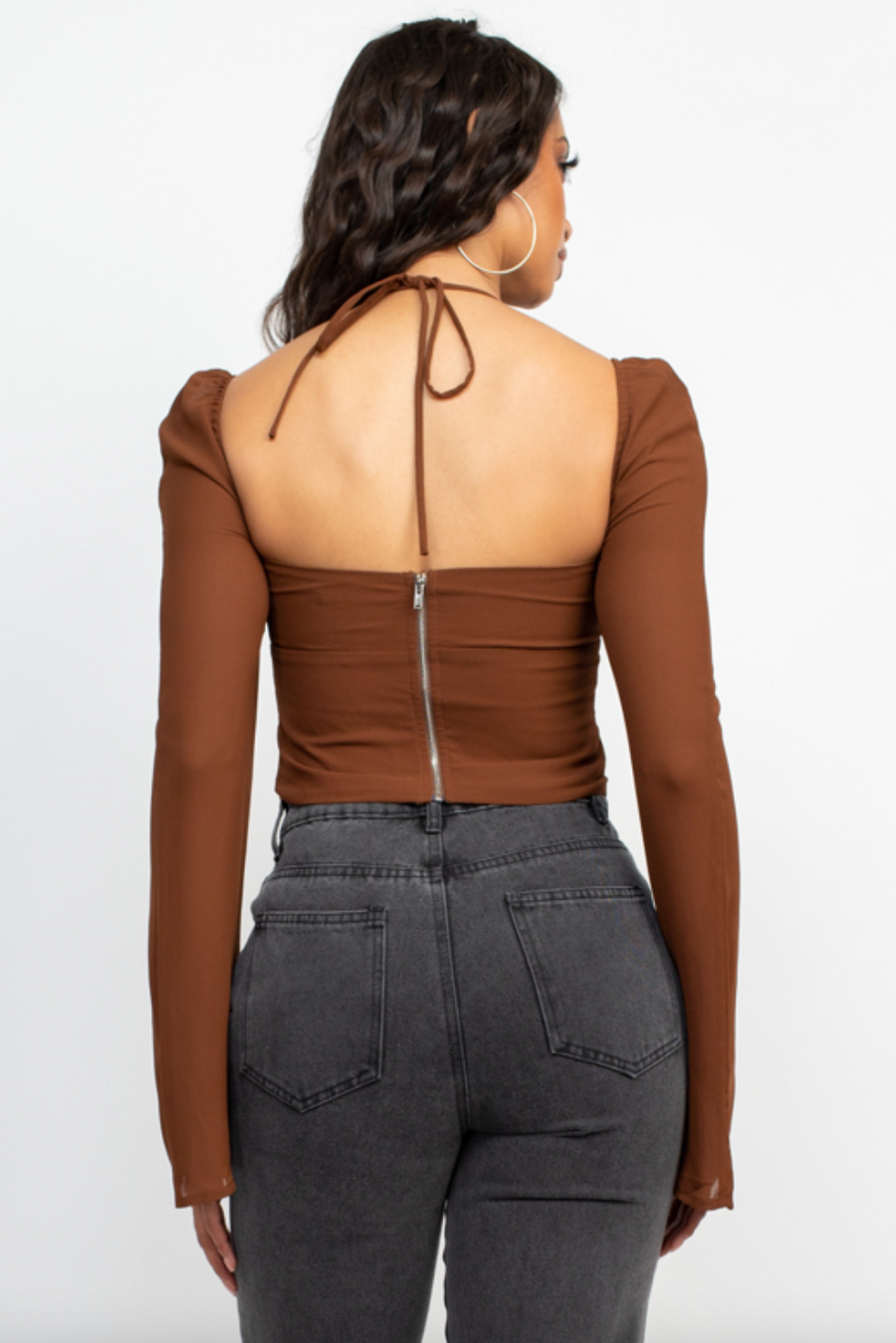 Elsa Chiffon Underwire Crop Top