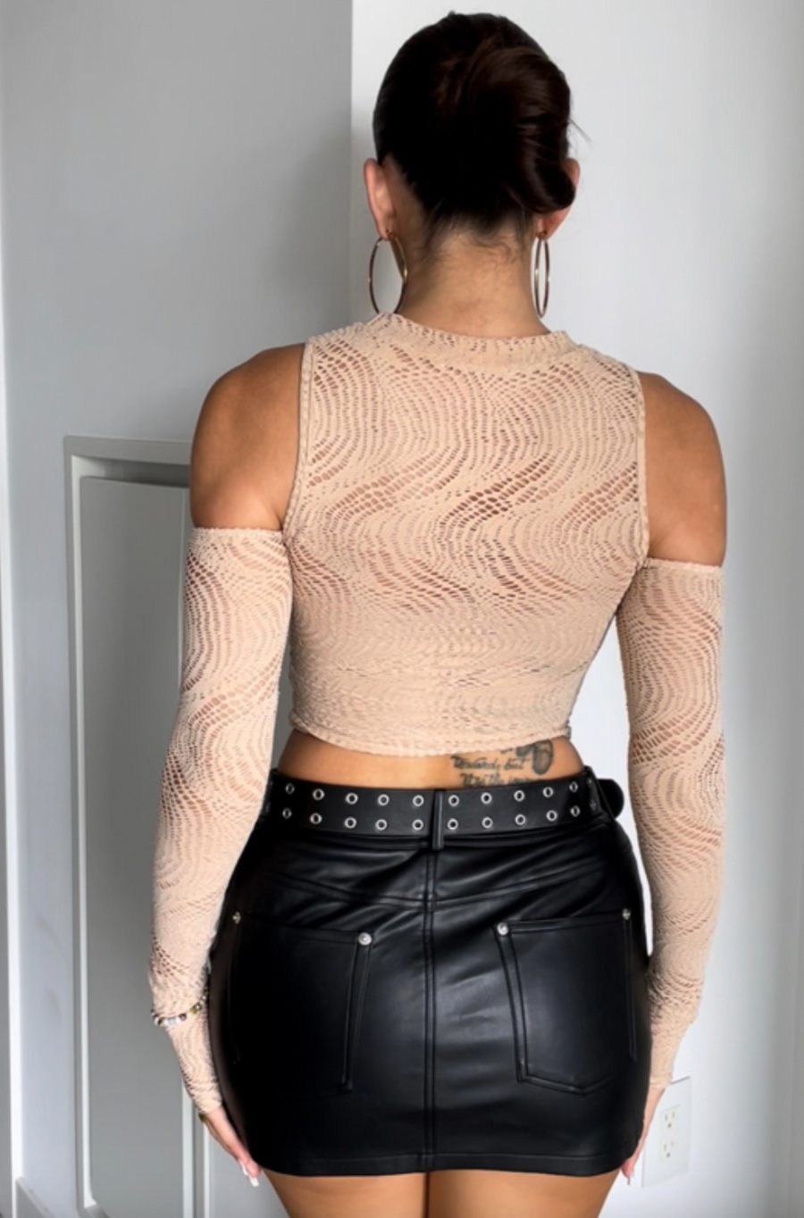 Gone Rogue Cutout Top Khaki