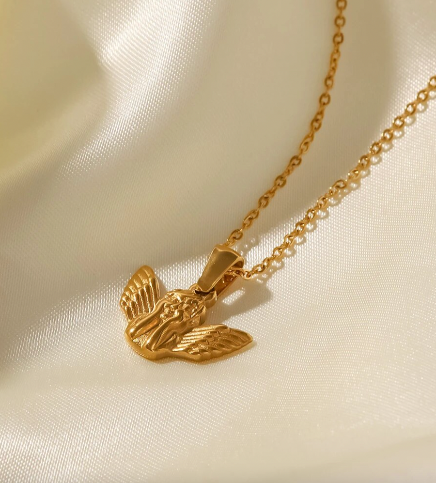 Dainty Angel Pendant Necklace