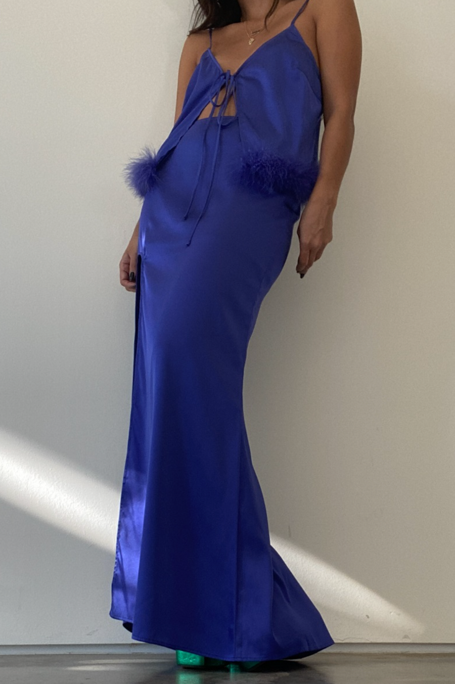 So Much Luxe Satin Skirt Set Orchid