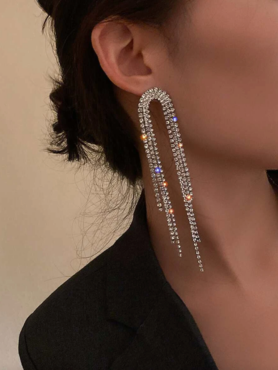 Mila Rhinestone Drop Earrings