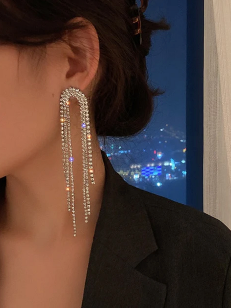Mila Rhinestone Drop Earrings