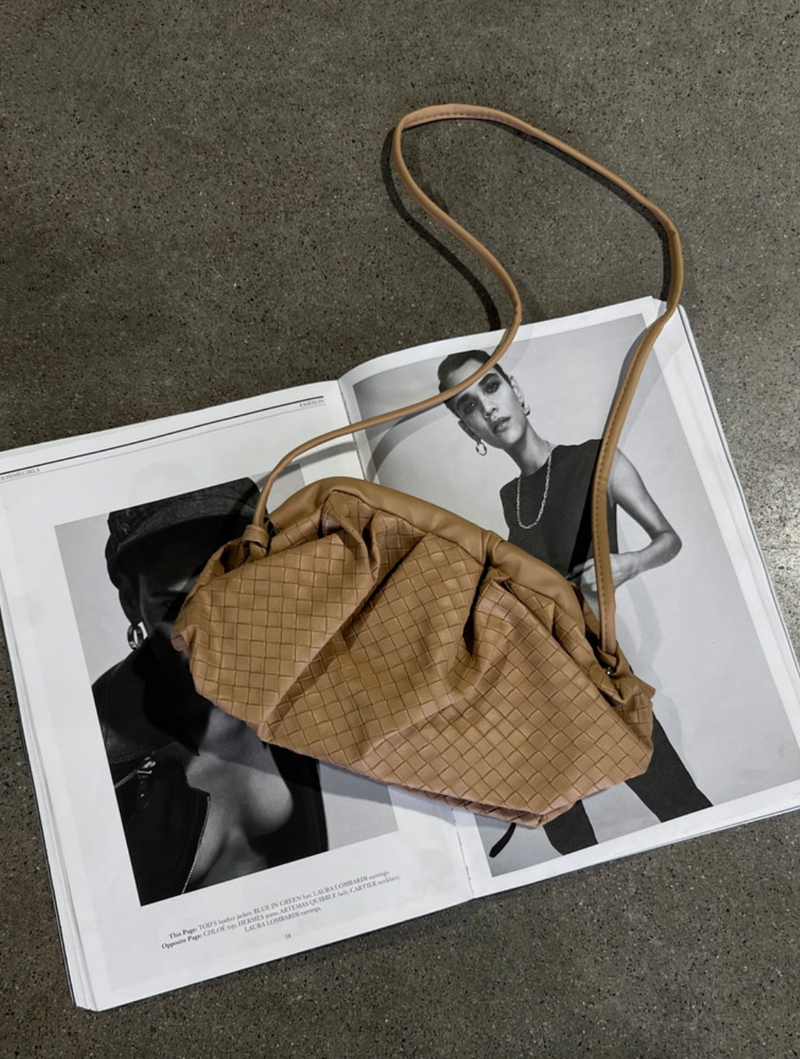 Vogue Braided Leather Clutch