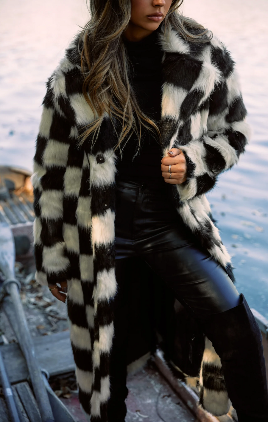 Manhattan Faux Fur Trench Coat