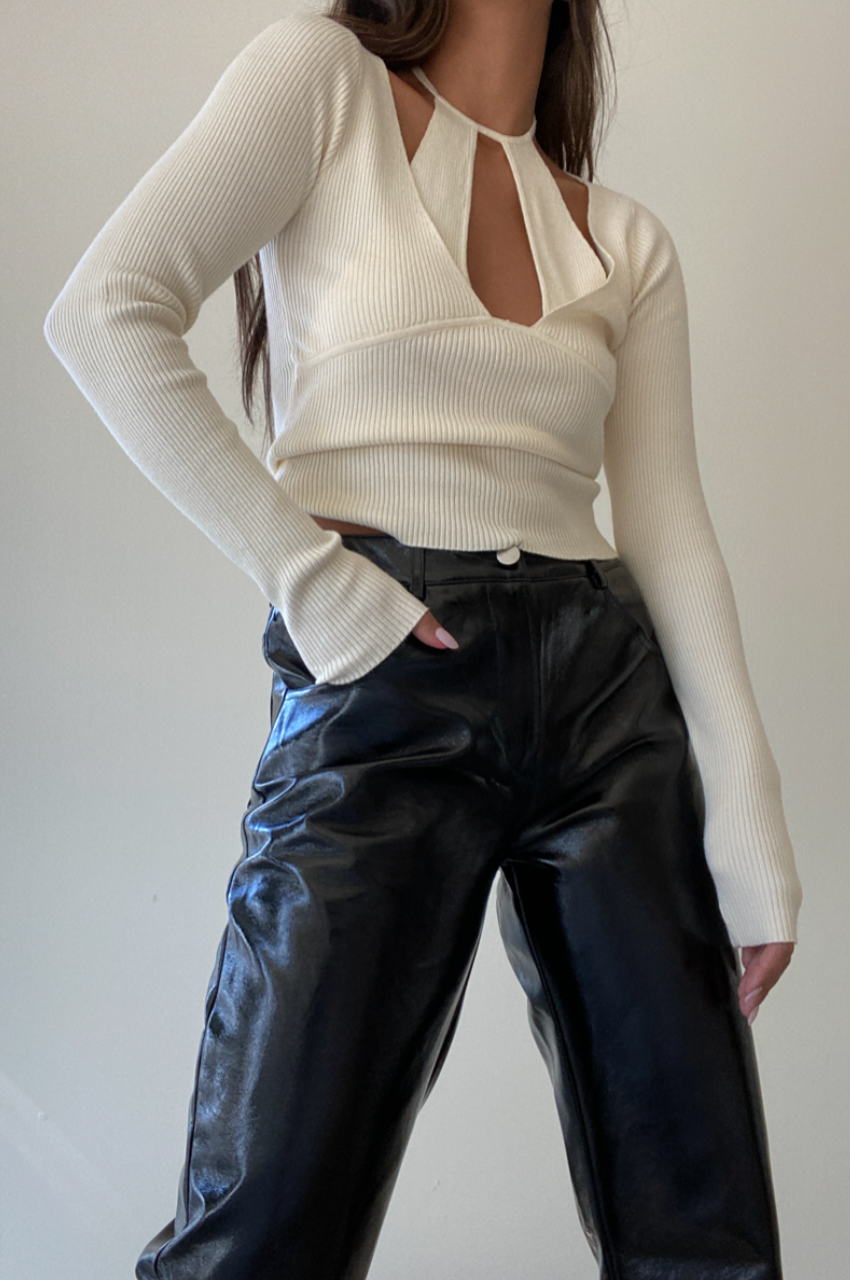 Ryrah Cutout Knit Top