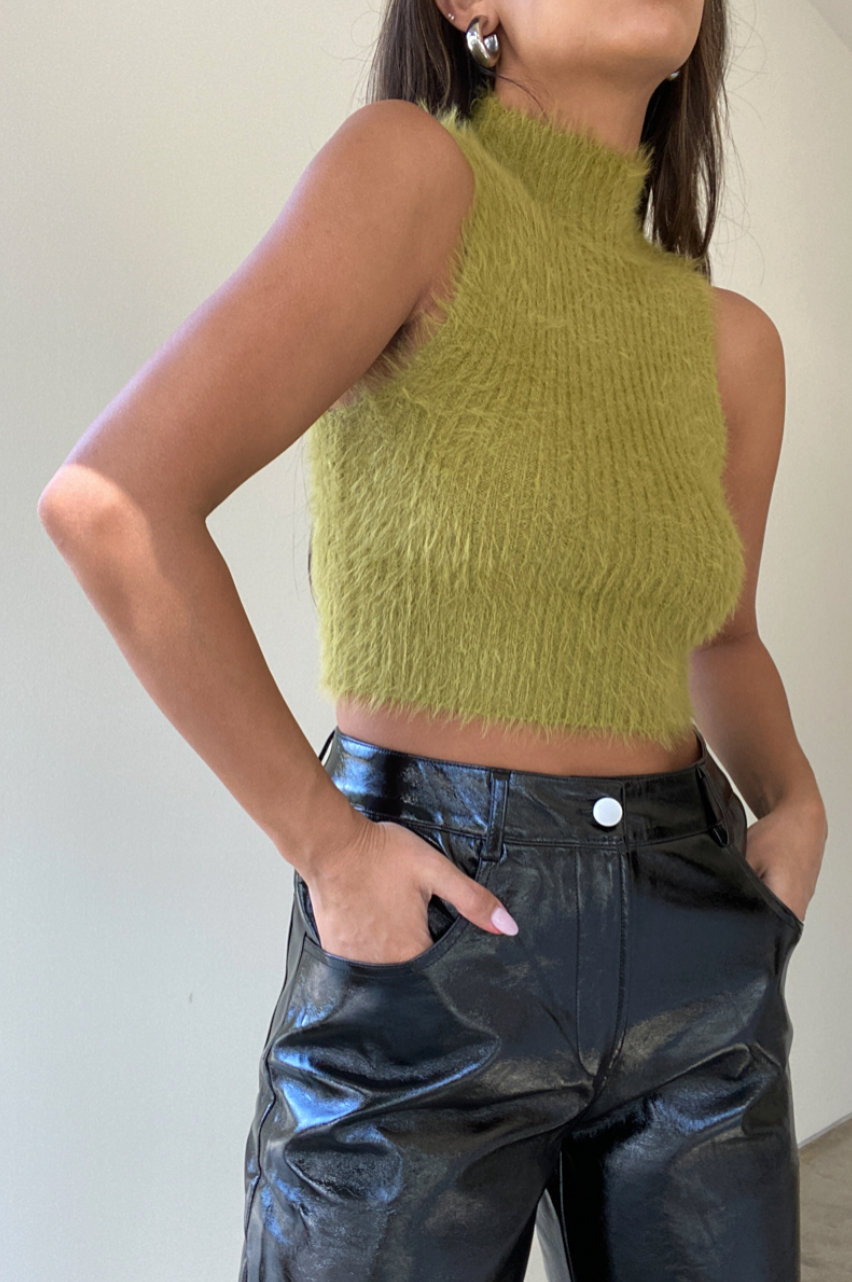 Florence Fuzzy Mock Neck Top
