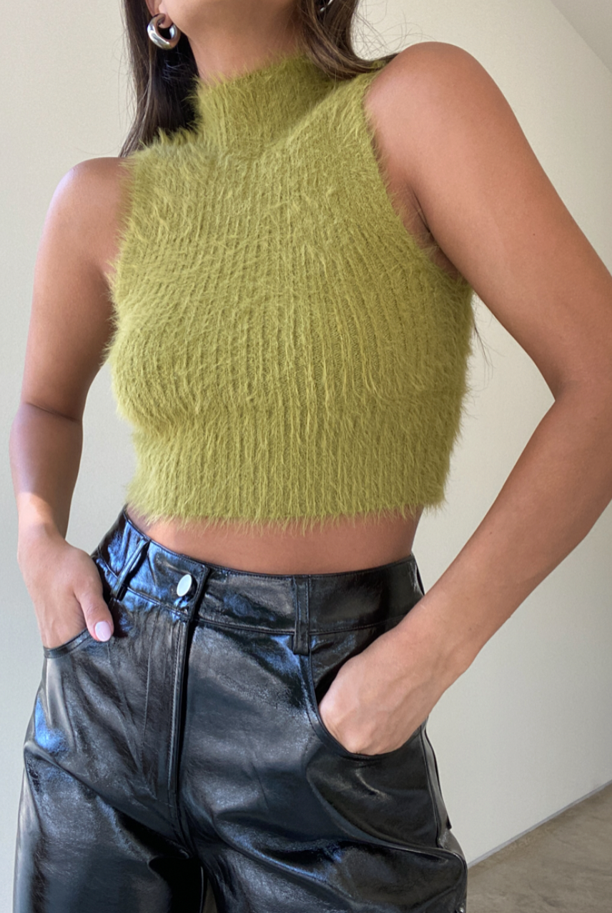 Florence Fuzzy Mock Neck Top