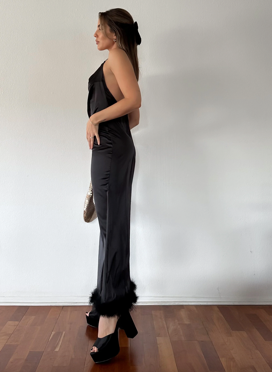 Eye Contact Satin Maxi Dress
