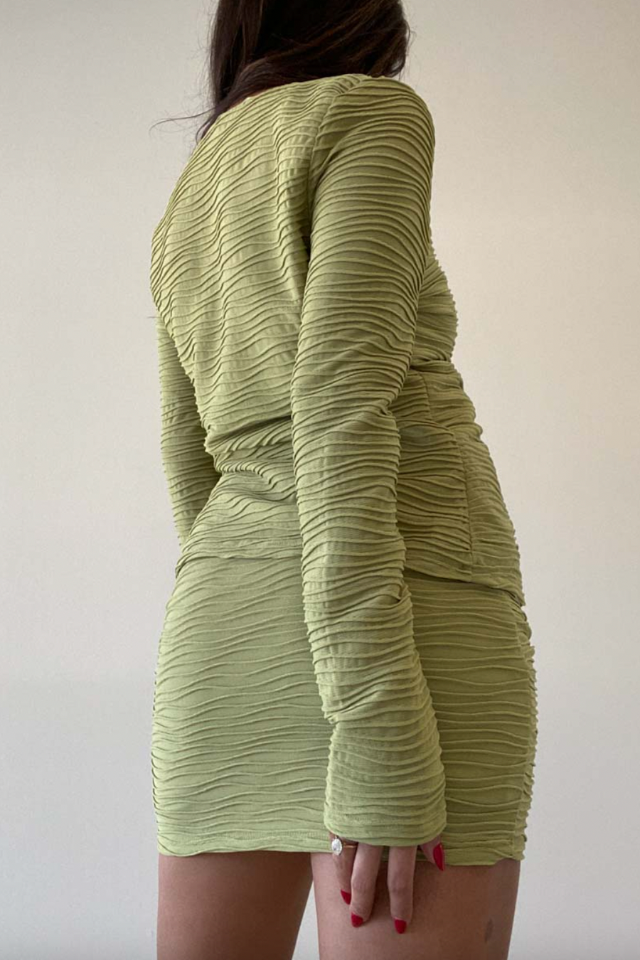 Harper Textured Skirt Set Tea