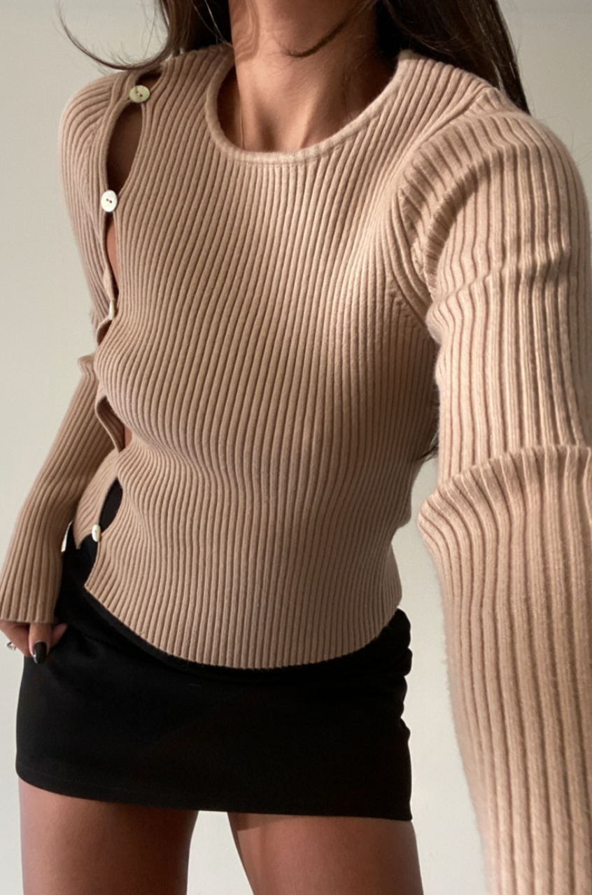 Faye Knit Detail Top