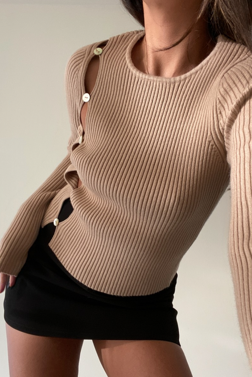 Faye Knit Detail Top