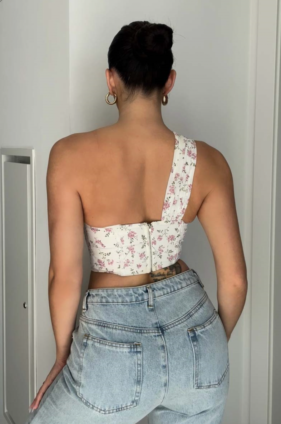 Into You One Shoulder Crop Top