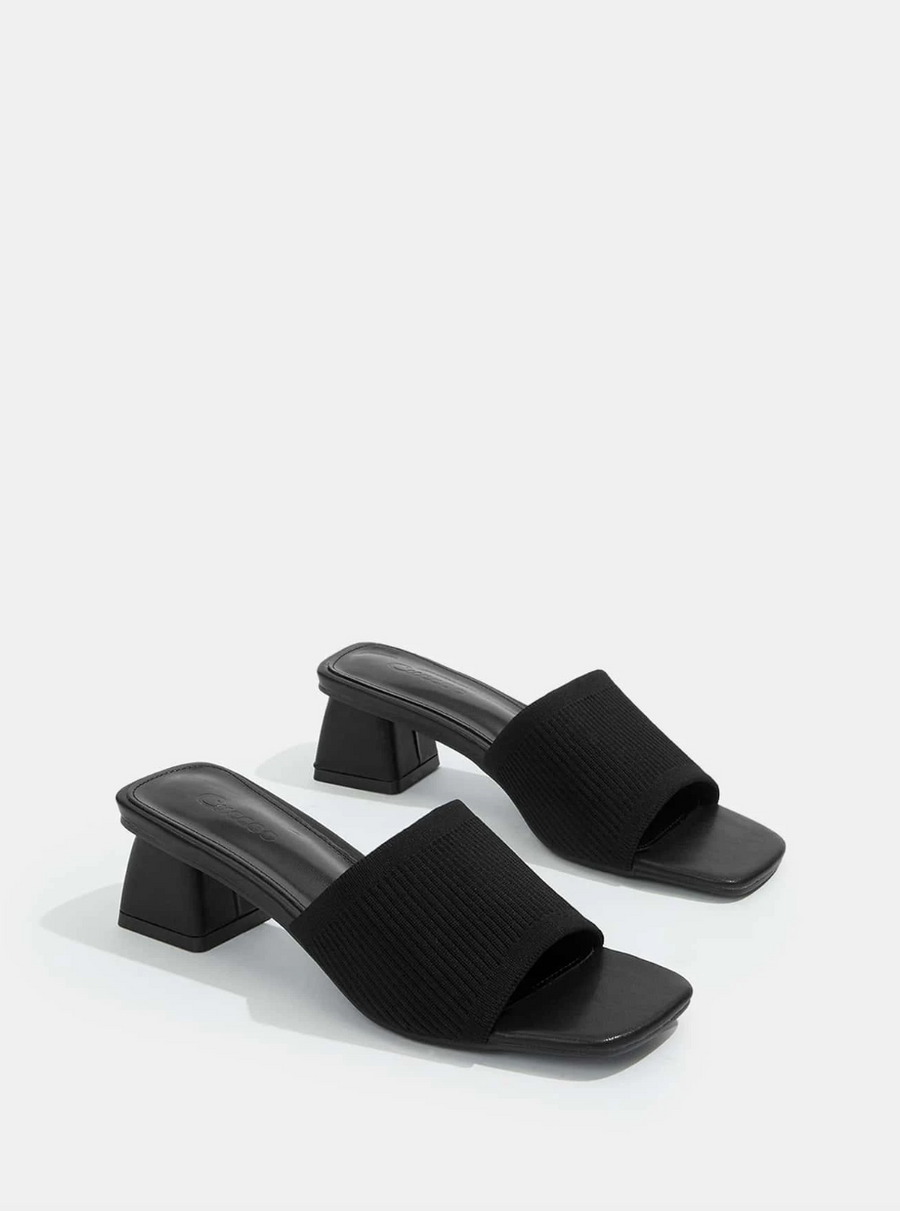 Vega Chunky Heeled Mules