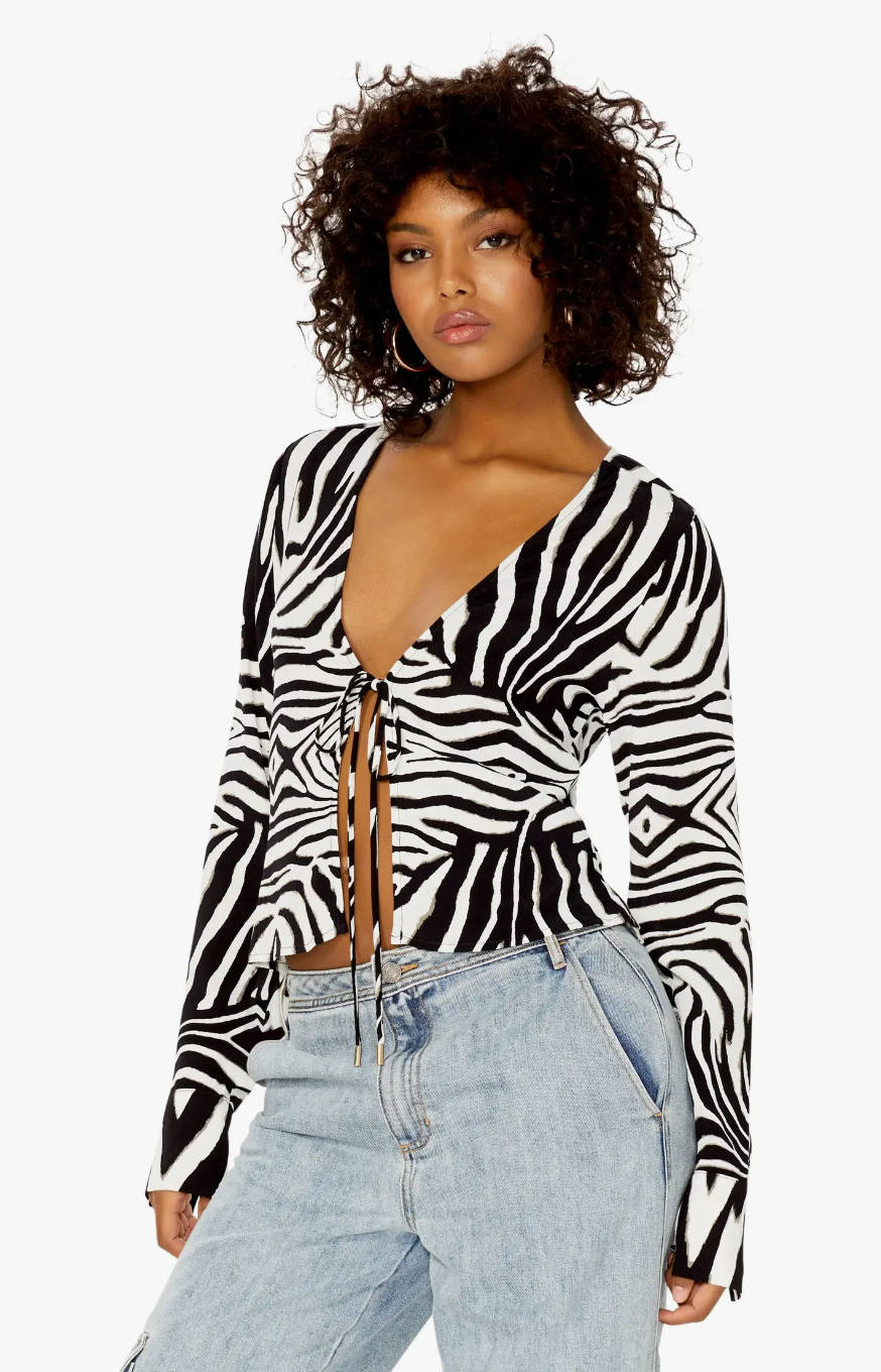 Yamila Tie Front Top