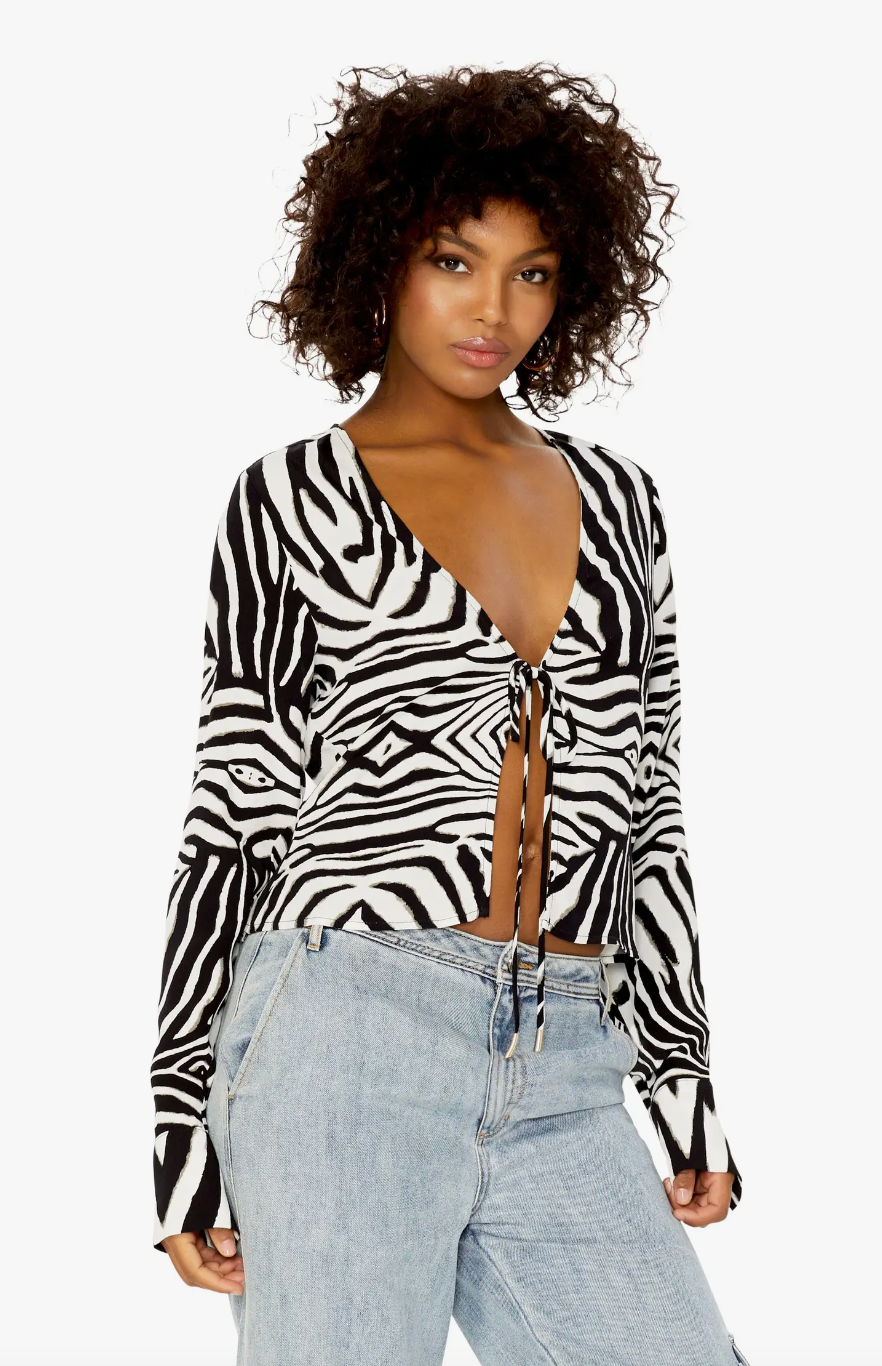 Yamila Tie Front Top