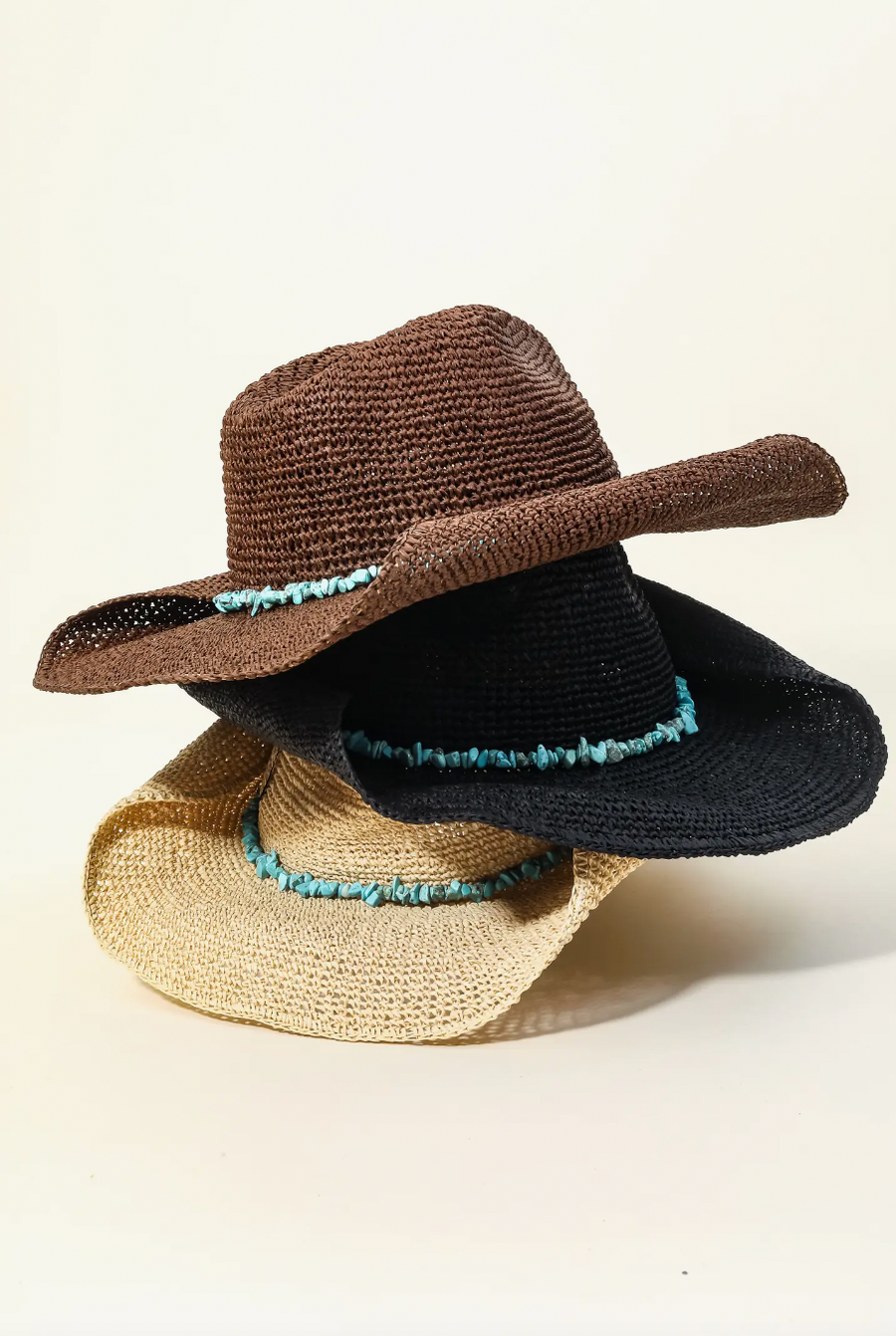 Stone Beaded Cowboy Hat