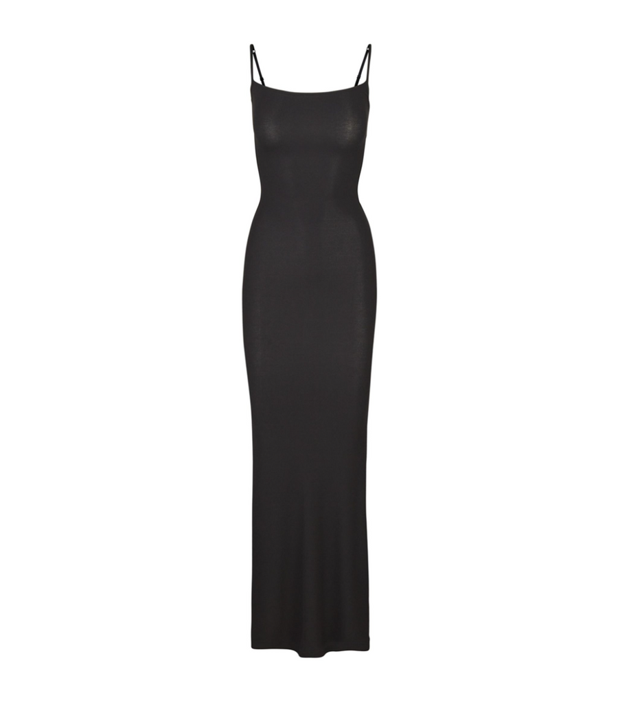 Soft Long Slip Dress Onyx