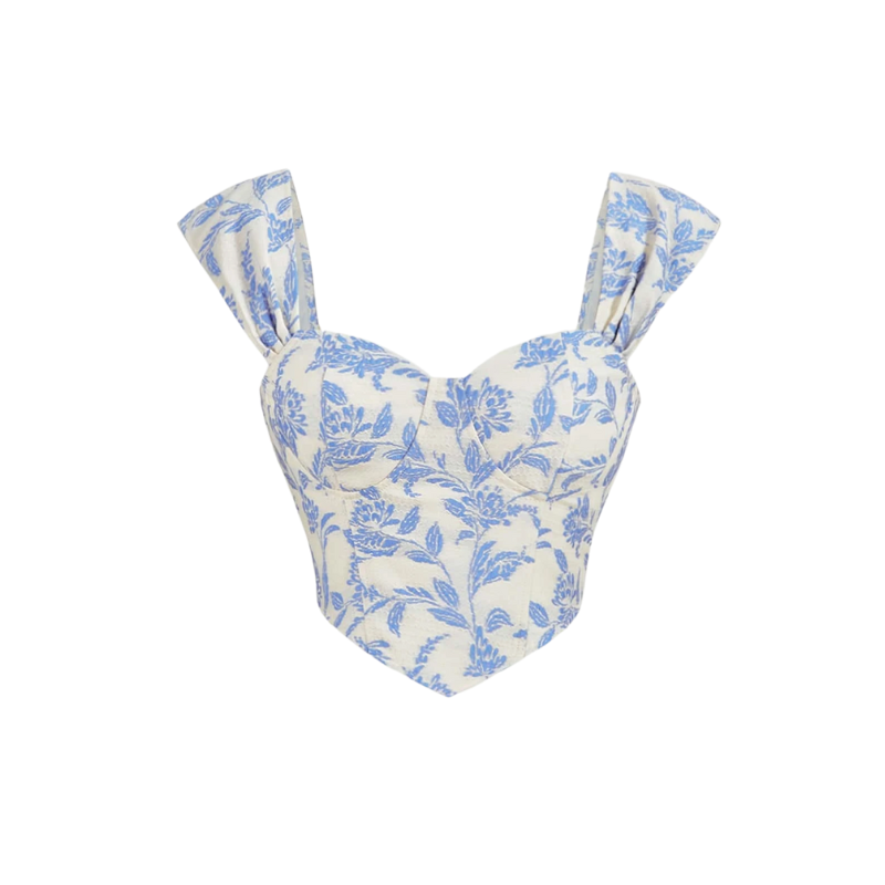 Villa Floral Corset Top