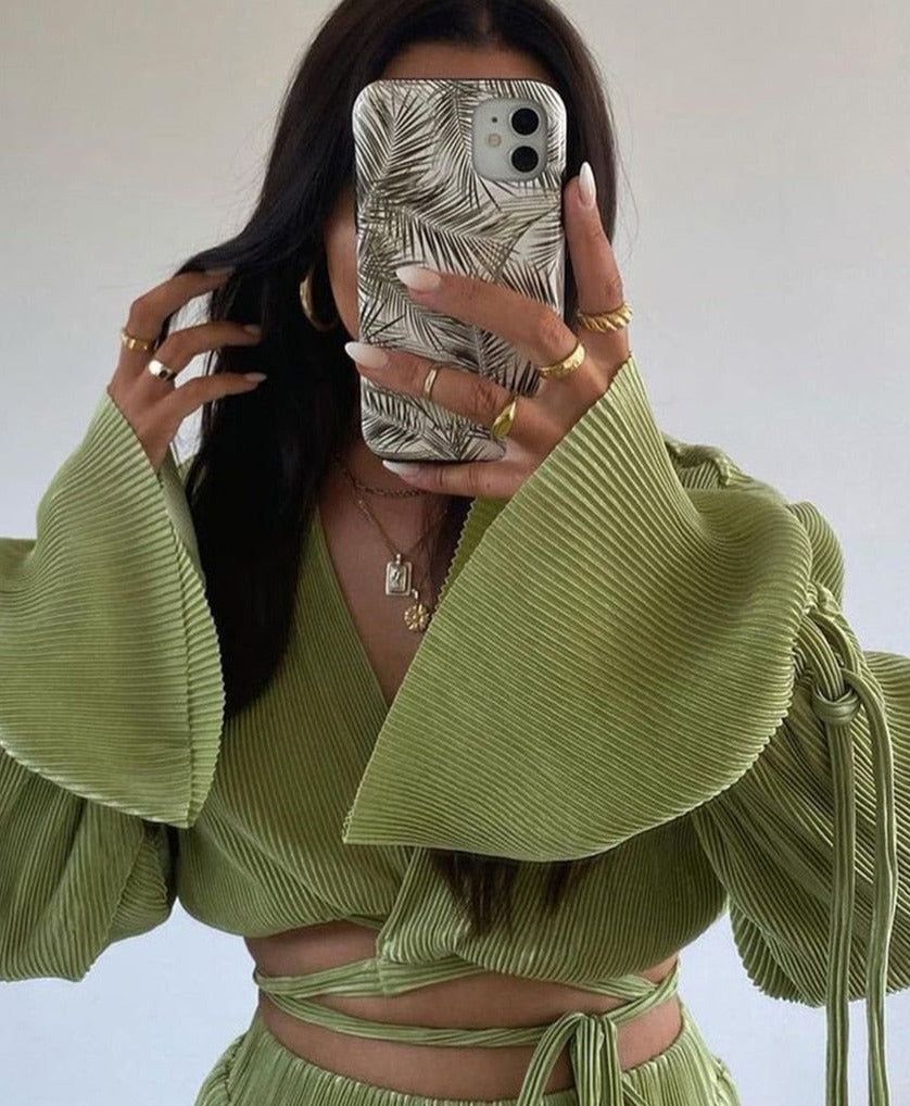 Mykonos Wrap Plisse Set
