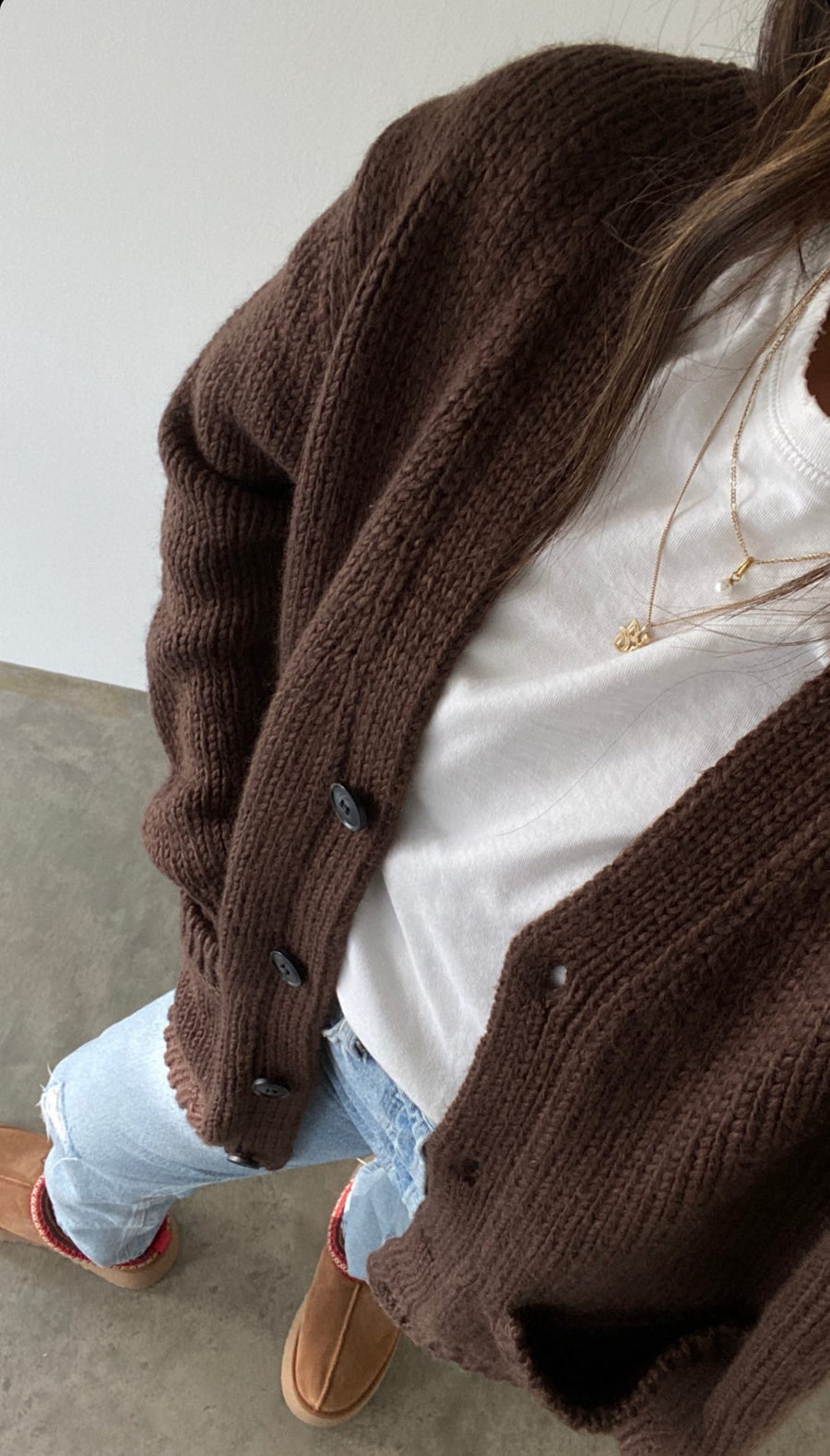 Hometown Longline Cardigan Mocha