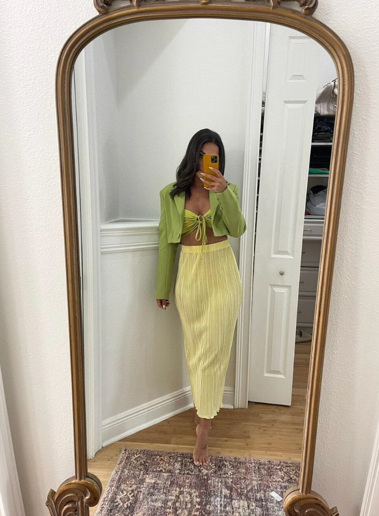 Athens Plisse Maxi Skirt