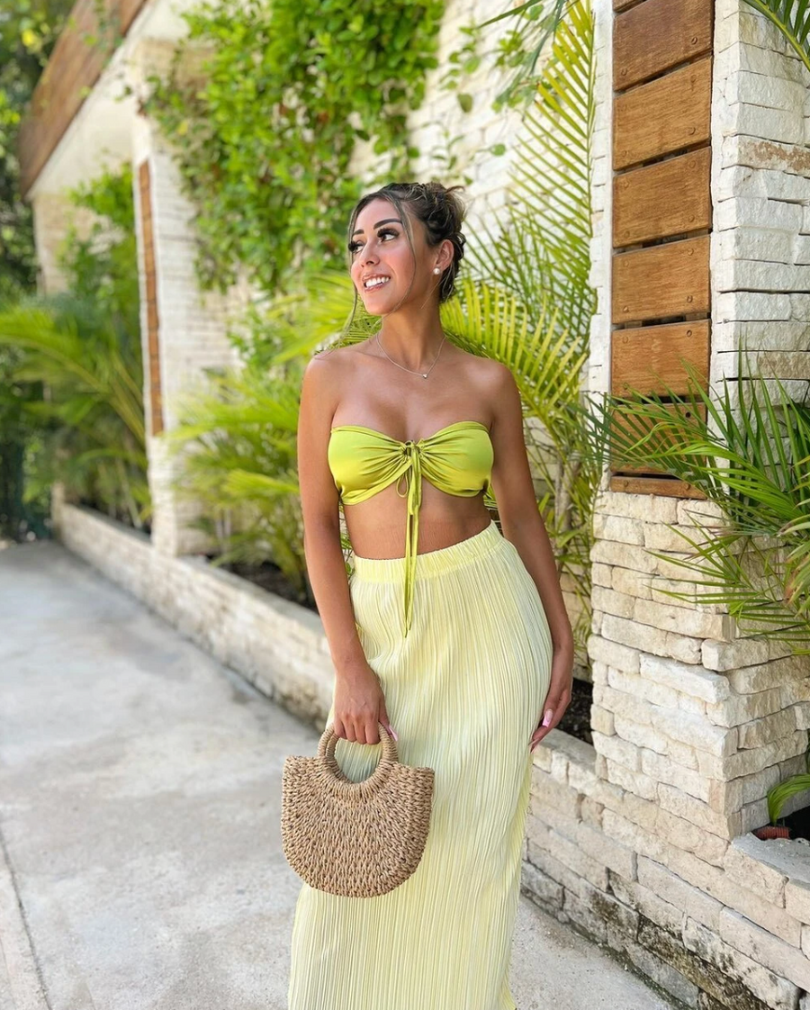 Athens Plisse Maxi Skirt